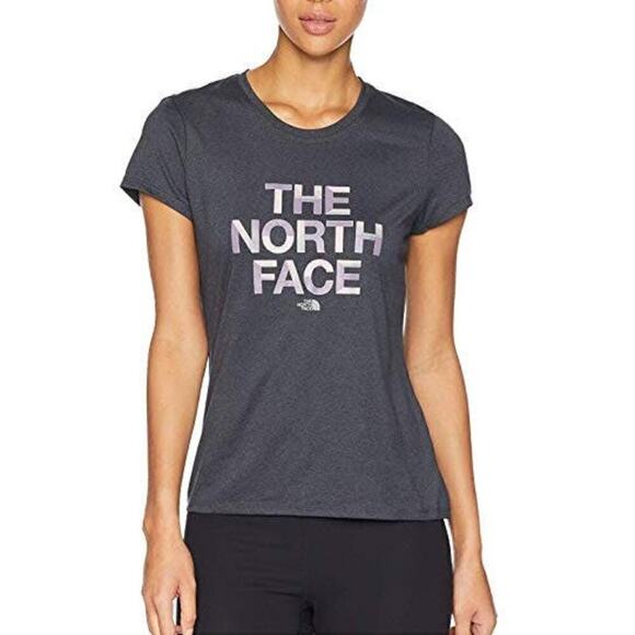 The North Face Reaxion Top Graphic Crew Gray NWT S - Picture 1 of 8